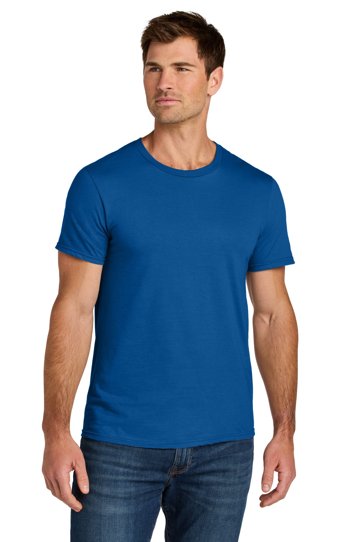 Custom logo Jerzees Ultimate® Unisex Ring Spun T-Shirt IC46M in Royal