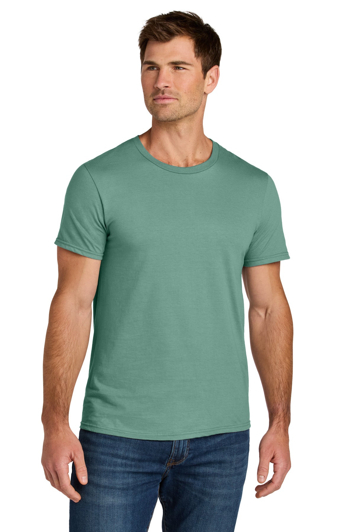 Custom logo Jerzees Ultimate® Unisex Ring Spun T-Shirt IC46M in Sage
