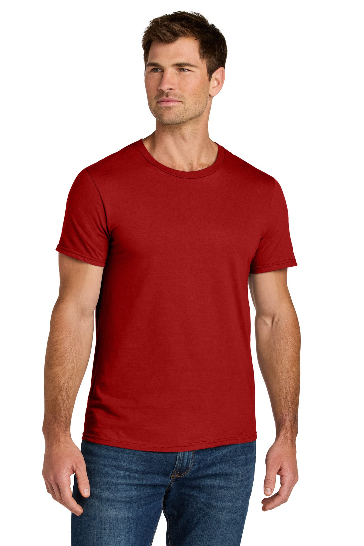 Custom logo Jerzees Ultimate® Unisex Ring Spun T-Shirt IC46M in True Red