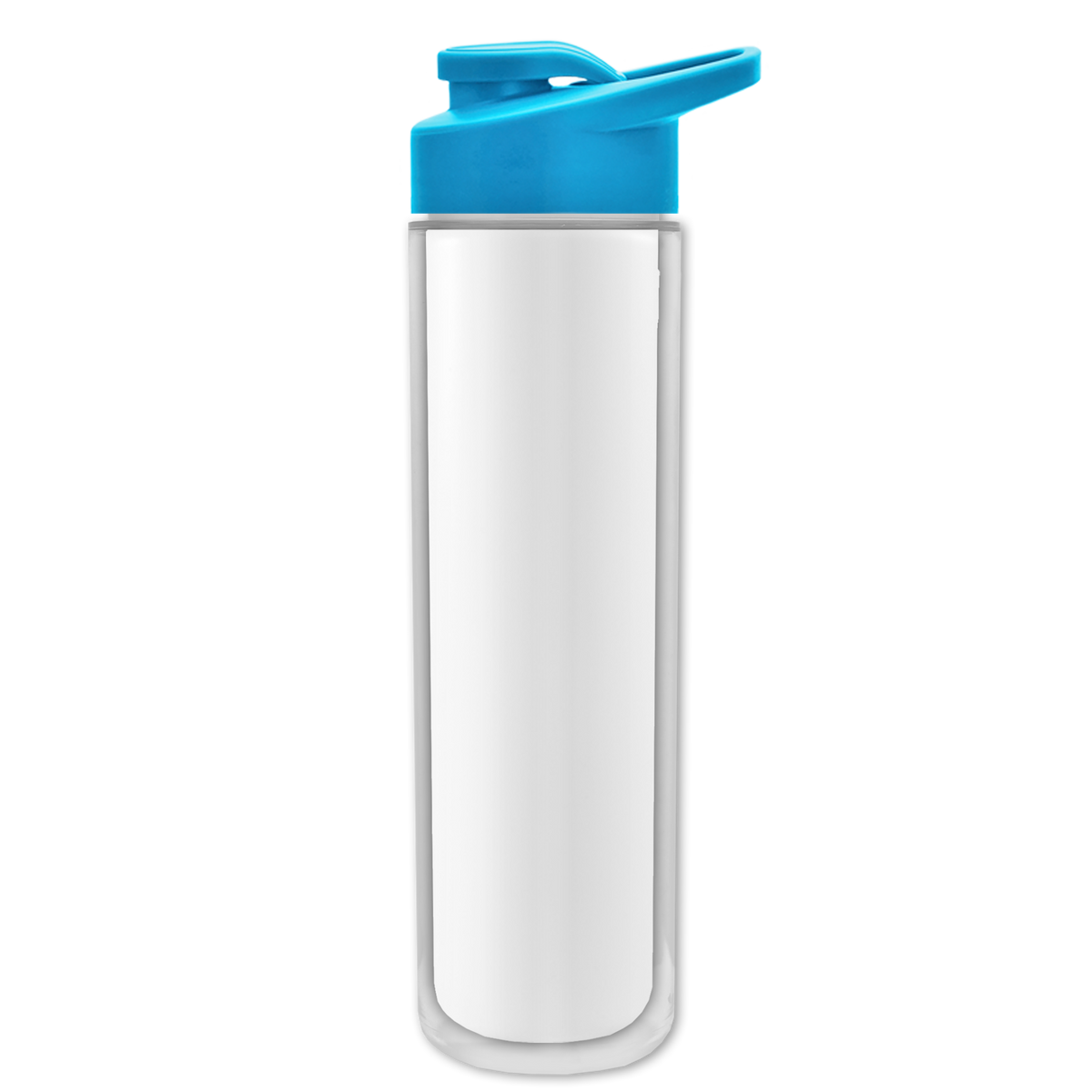 Custom logo Chiller Insulated Bottle with Drink-Thru Lid and Full-Color Insert - 16 oz.
