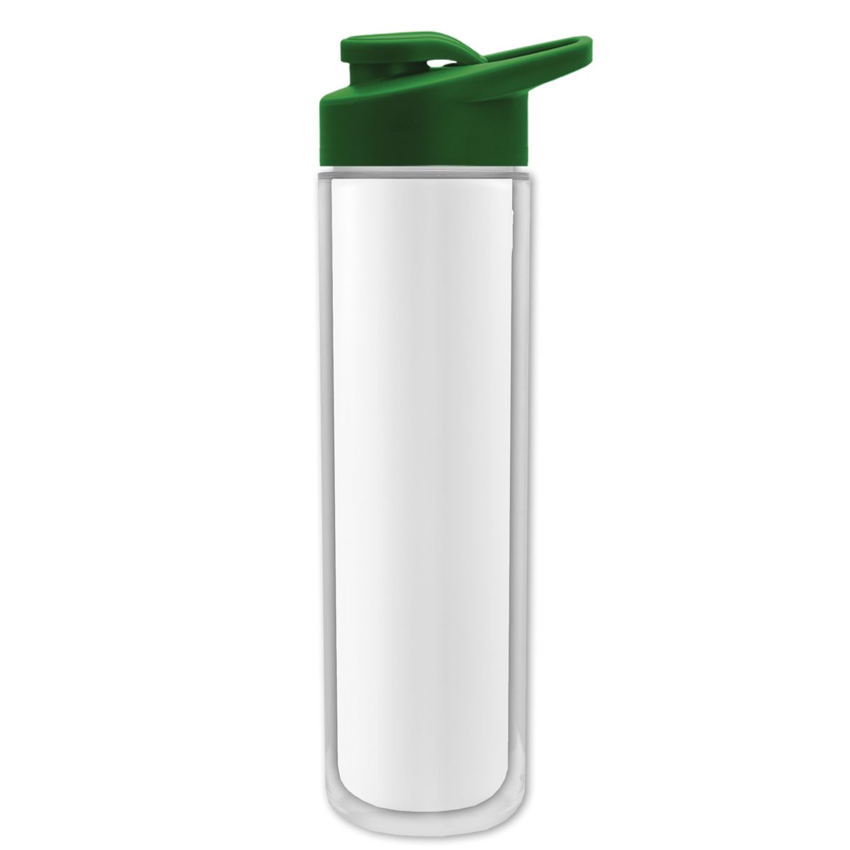 Custom logo Chiller Insulated Bottle with Drink-Thru Lid and Full-Color Insert - 16 oz.