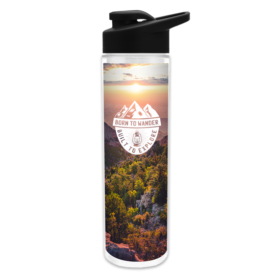 Chiller Insulated Bottle with Drink-Thru Lid and Full-Color Paper Insert - 16 oz.