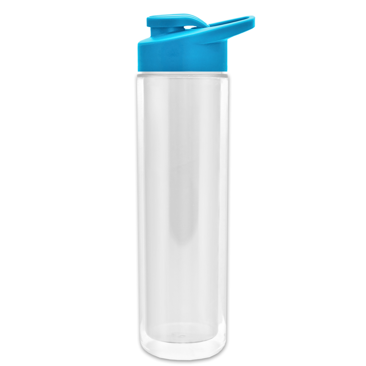 Custom logo Chiller Insulated Bottle with Drink-Thru Lid and Full-Color Paper Insert - 16 oz.
