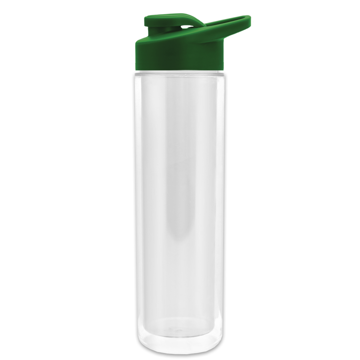 Custom logo Chiller Insulated Bottle with Drink-Thru Lid and Full-Color Paper Insert - 16 oz.