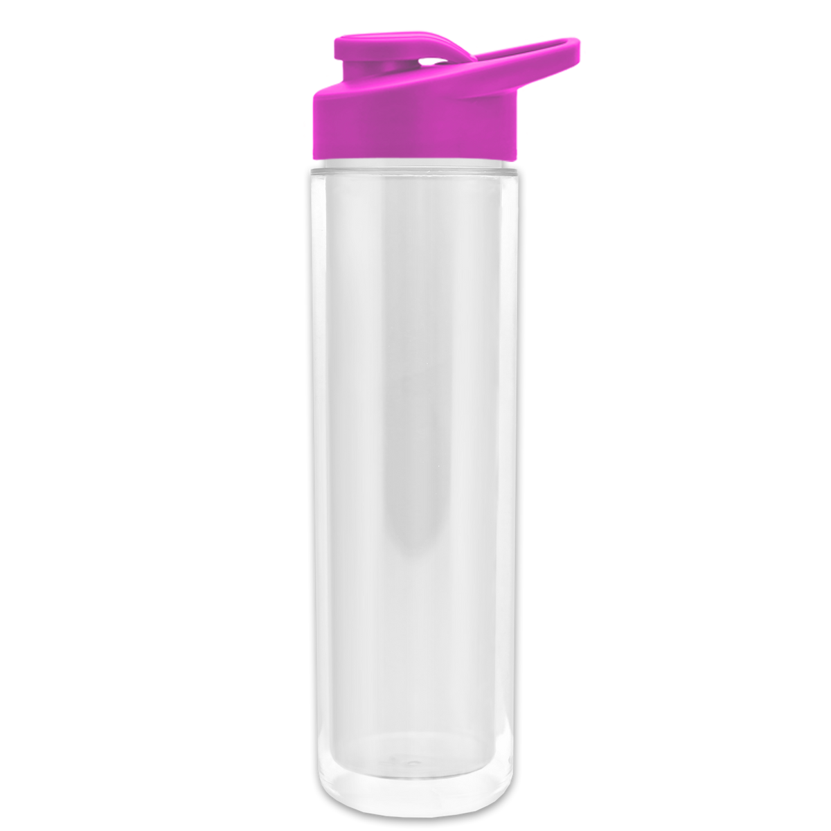 Custom logo Chiller Insulated Bottle with Drink-Thru Lid and Full-Color Paper Insert - 16 oz.