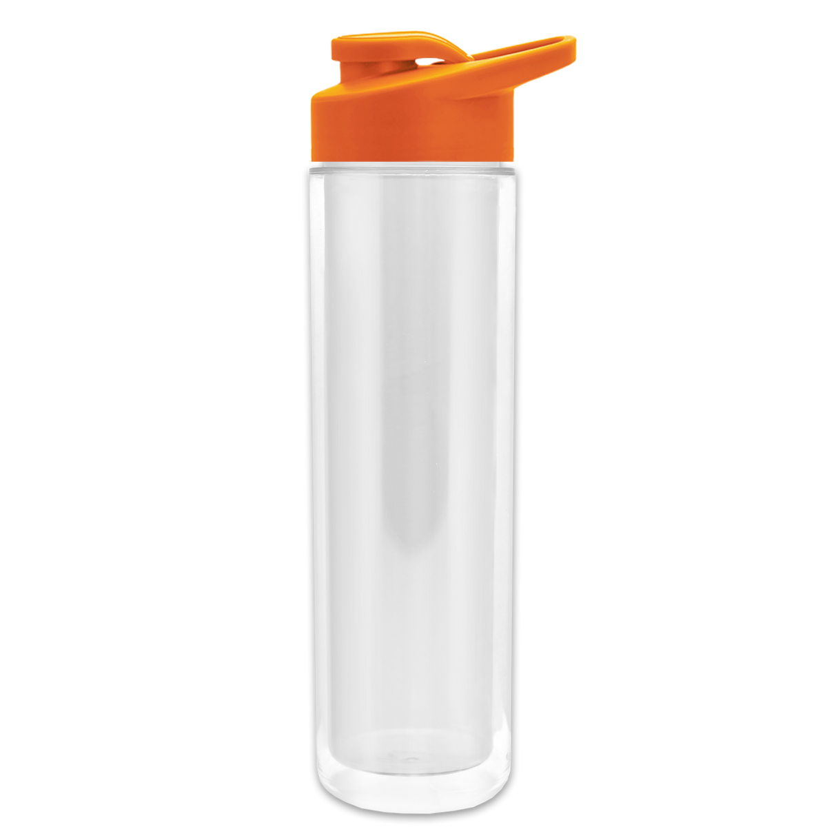 Custom logo Chiller Insulated Bottle with Drink-Thru Lid and Full-Color Paper Insert - 16 oz.