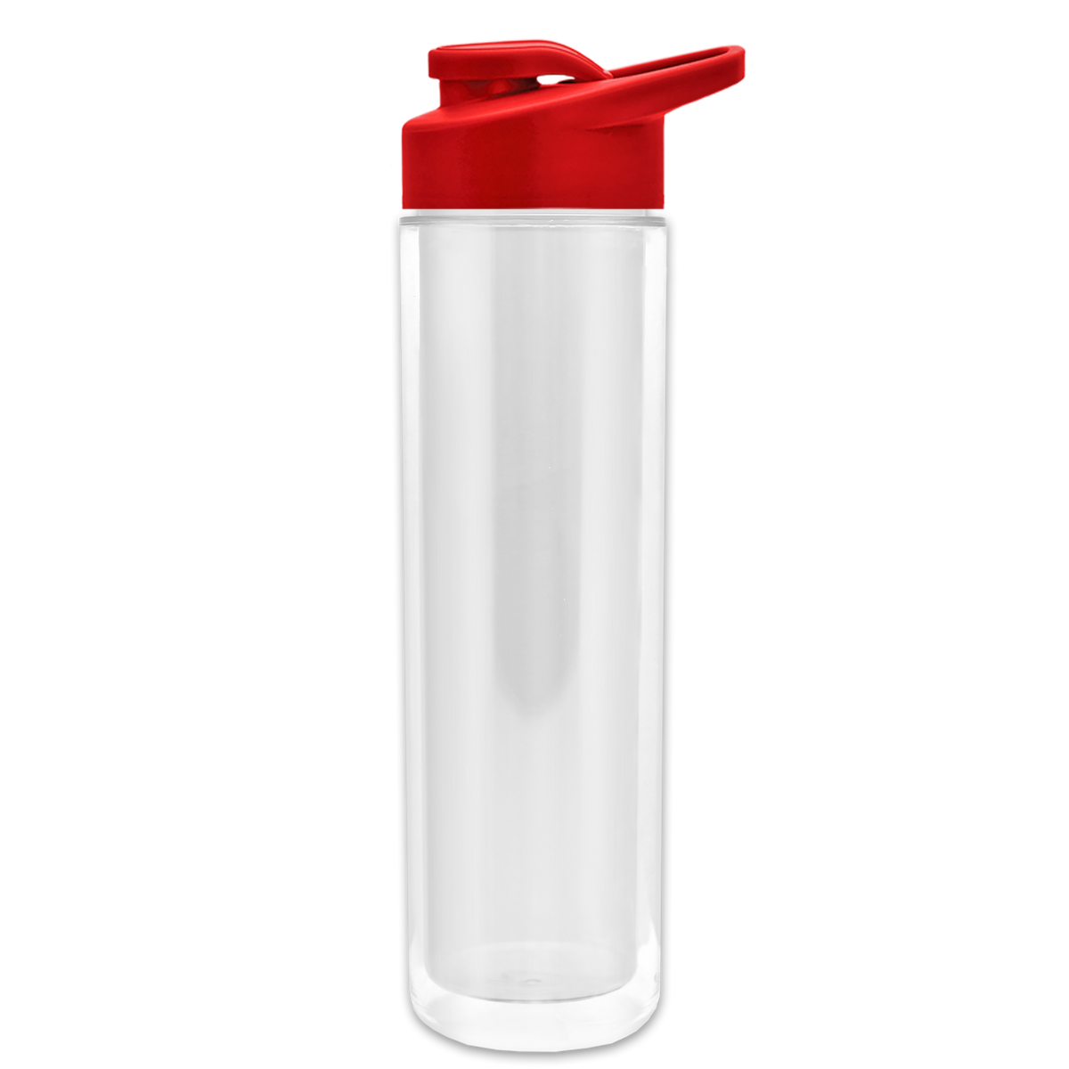 Custom logo Chiller Insulated Bottle with Drink-Thru Lid and Full-Color Paper Insert - 16 oz.