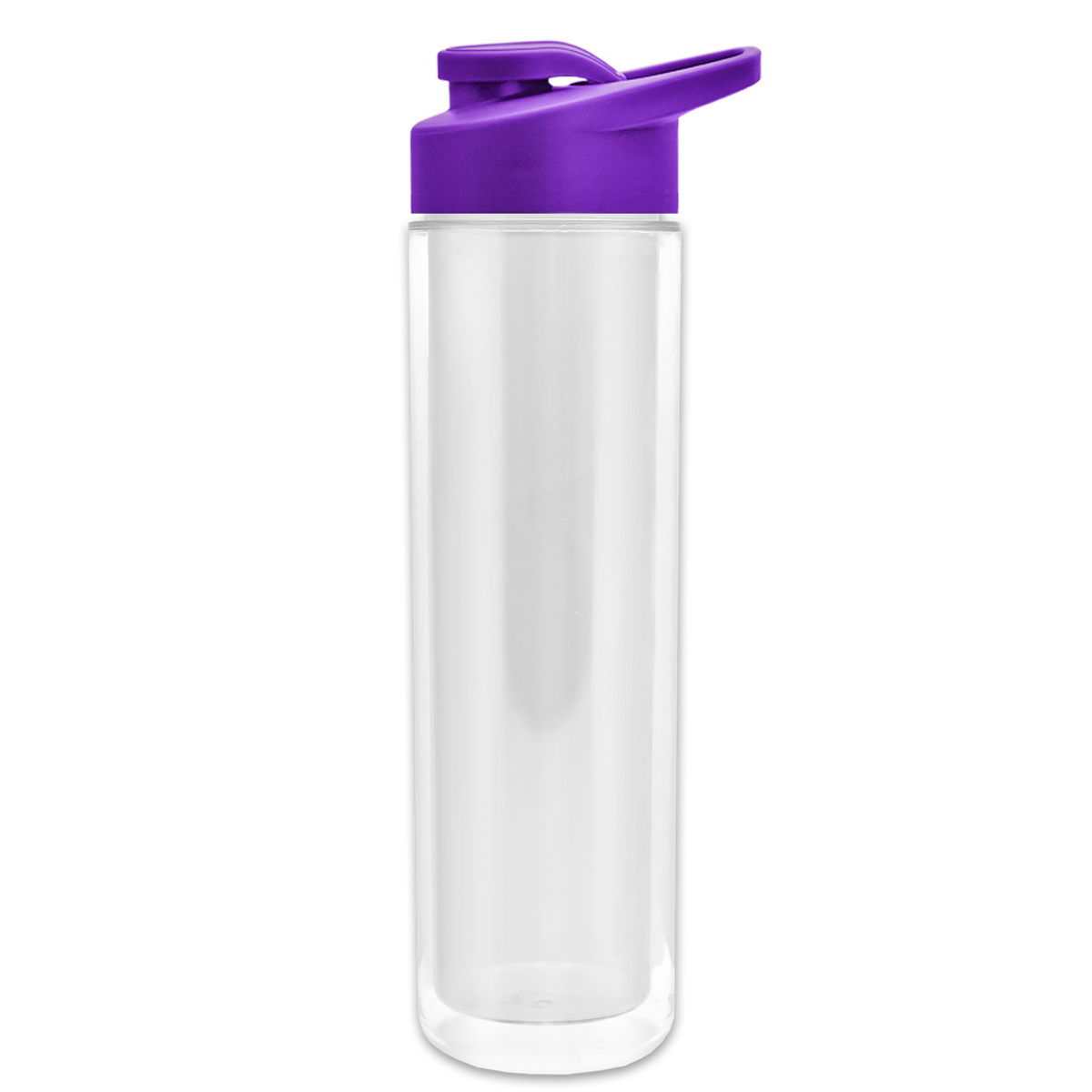 Custom logo Chiller Insulated Bottle with Drink-Thru Lid and Full-Color Paper Insert - 16 oz.