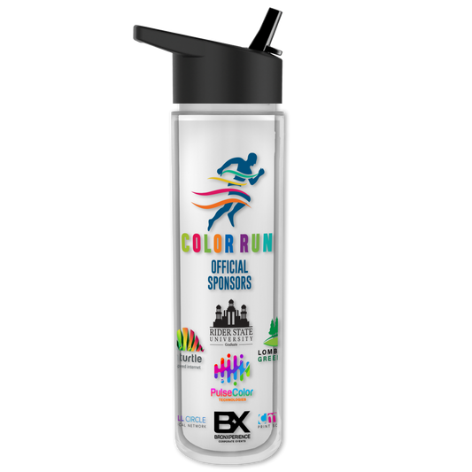 Chiller Insulated Bottle with Flip-Straw Lid and Full-Color Insert - 16 oz.