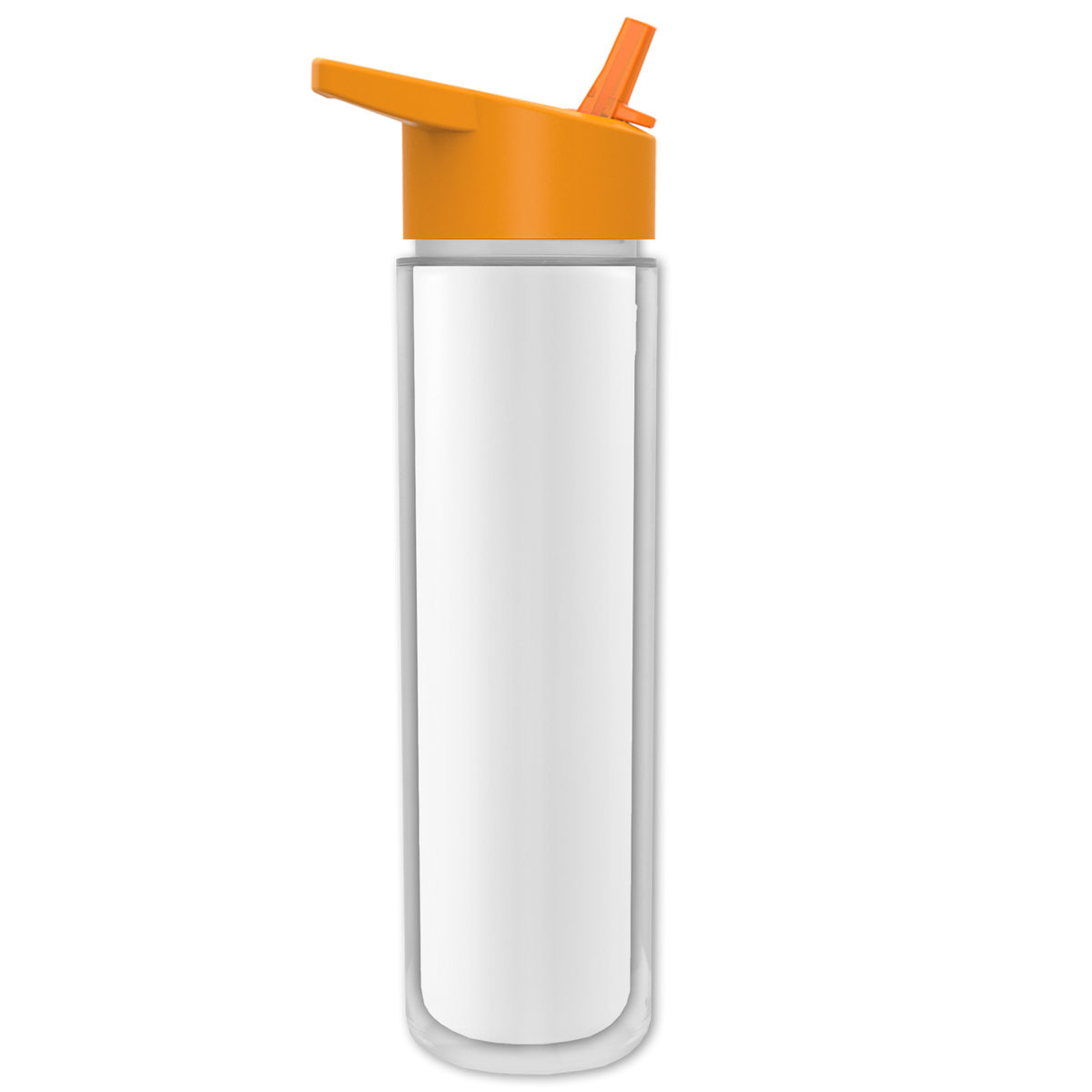 Custom logo Chiller Insulated Bottle with Flip-Straw Lid and Full-Color Insert - 16 oz.