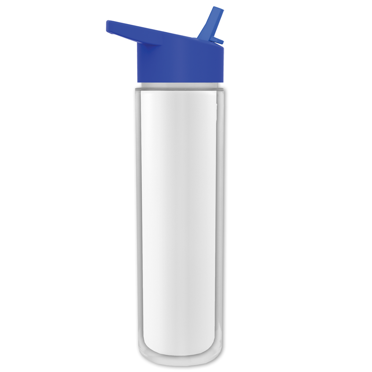 Custom logo Chiller Insulated Bottle with Flip-Straw Lid and Full-Color Insert - 16 oz.
