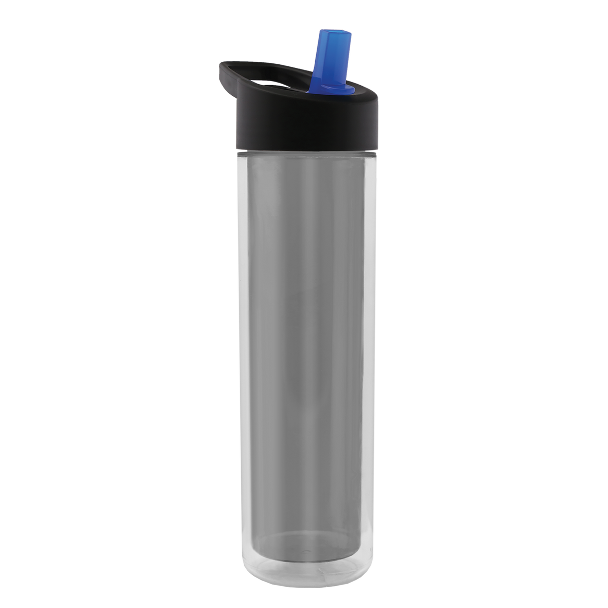 Custom logo Chiller Insulated Bottle with Flip-Straw Lid and Full-Color Paper Insert - 16 oz.