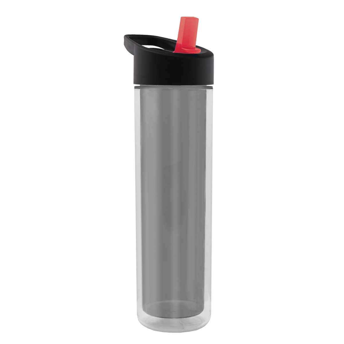 Custom logo Chiller Insulated Bottle with Flip-Straw Lid and Full-Color Paper Insert - 16 oz.