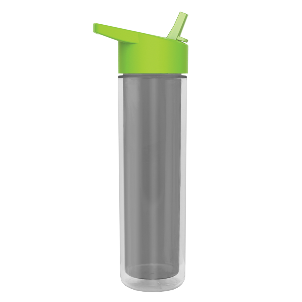 Custom logo Chiller Insulated Bottle with Flip-Straw Lid and Full-Color Paper Insert - 16 oz.