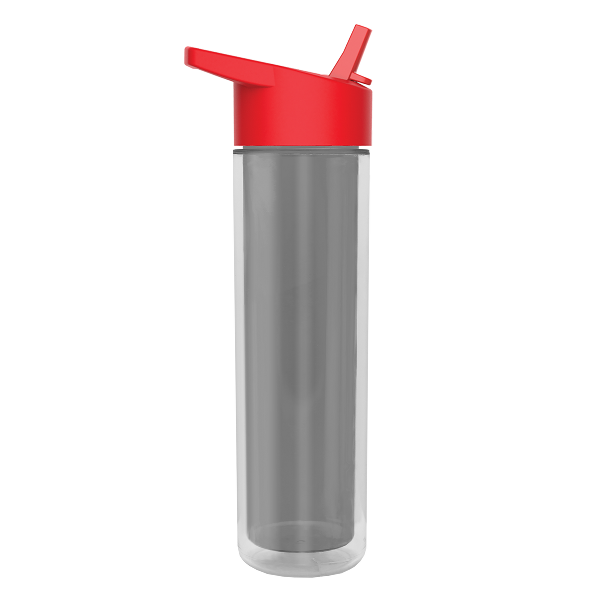 Custom logo Chiller Insulated Bottle with Flip-Straw Lid and Full-Color Paper Insert - 16 oz.