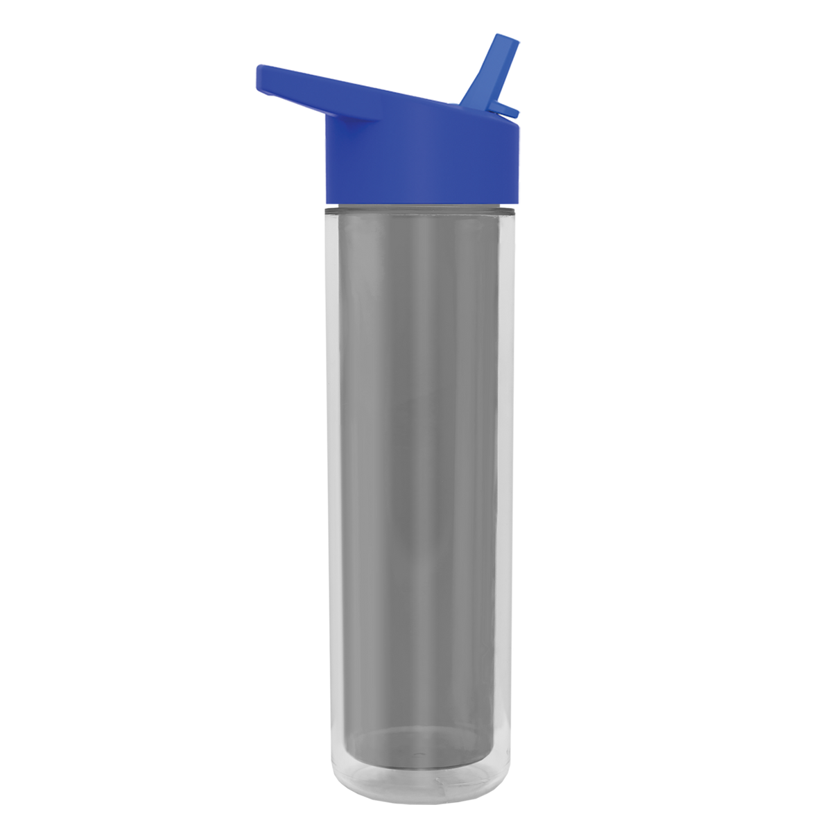 Custom logo Chiller Insulated Bottle with Flip-Straw Lid and Full-Color Paper Insert - 16 oz.