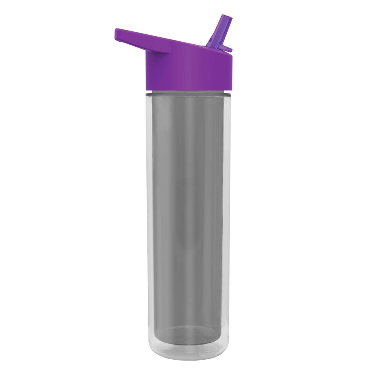 Custom logo Chiller Insulated Bottle with Flip-Straw Lid and Full-Color Paper Insert - 16 oz.