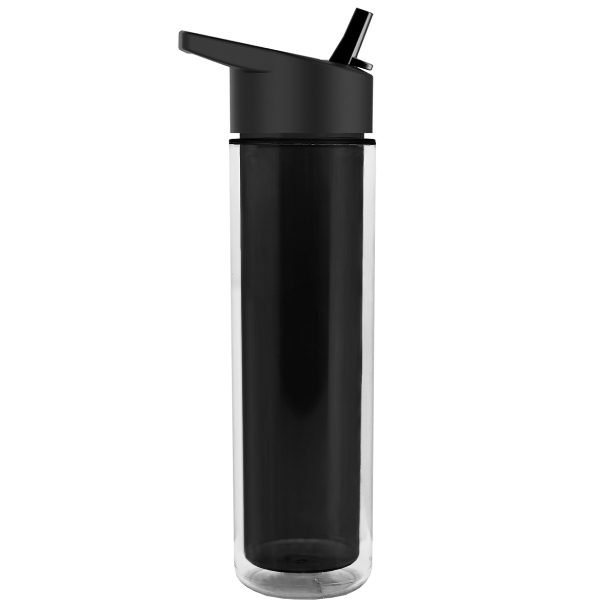 Custom logo Chiller Double-Wall Insulated Bottle with Flip-Straw Lid - 16 oz.