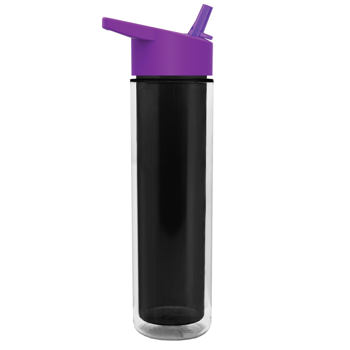 Custom logo Chiller Double-Wall Insulated Bottle with Flip-Straw Lid - 16 oz.
