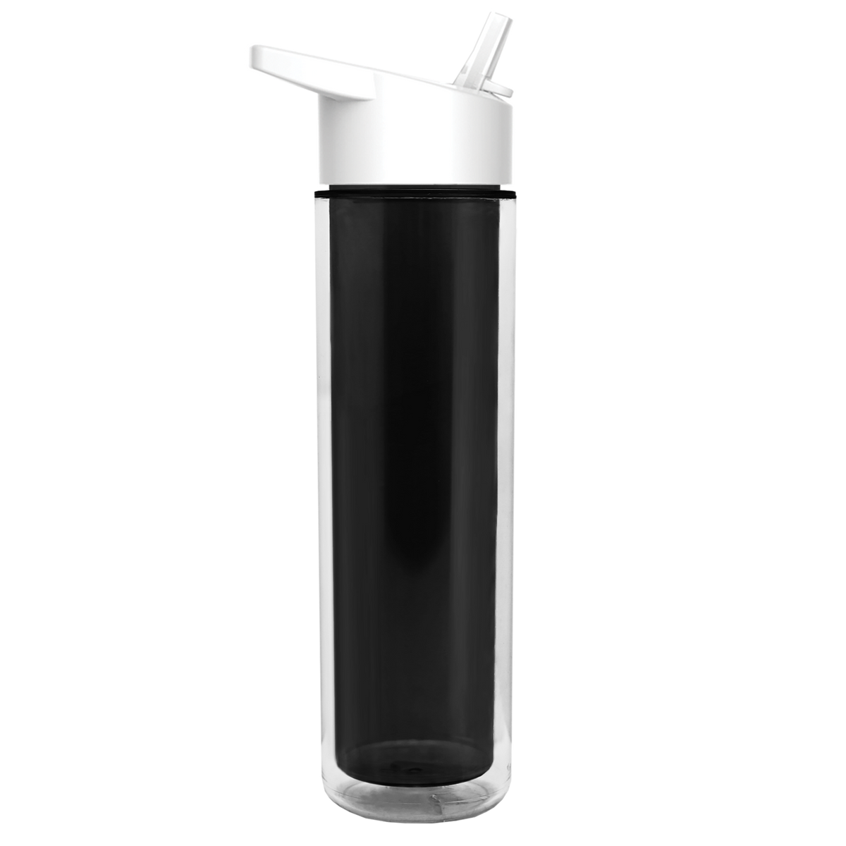 Custom logo Chiller Double-Wall Insulated Bottle with Flip-Straw Lid - 16 oz.