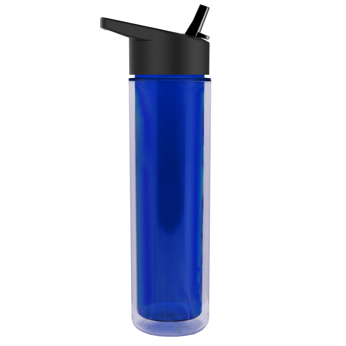 Custom logo Chiller Double-Wall Insulated Bottle with Flip-Straw Lid - 16 oz.