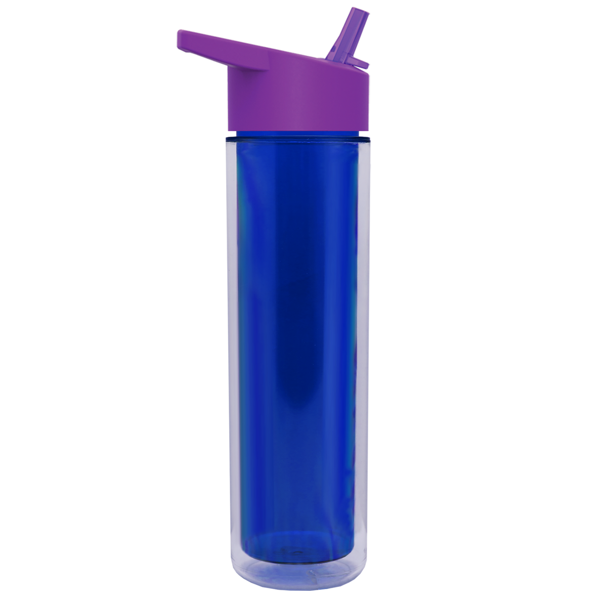 Custom logo Chiller Double-Wall Insulated Bottle with Flip-Straw Lid - 16 oz.