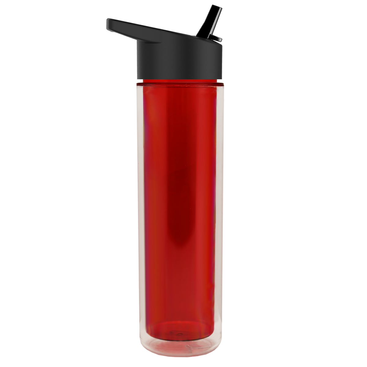 Custom logo Chiller Double-Wall Insulated Bottle with Flip-Straw Lid - 16 oz.