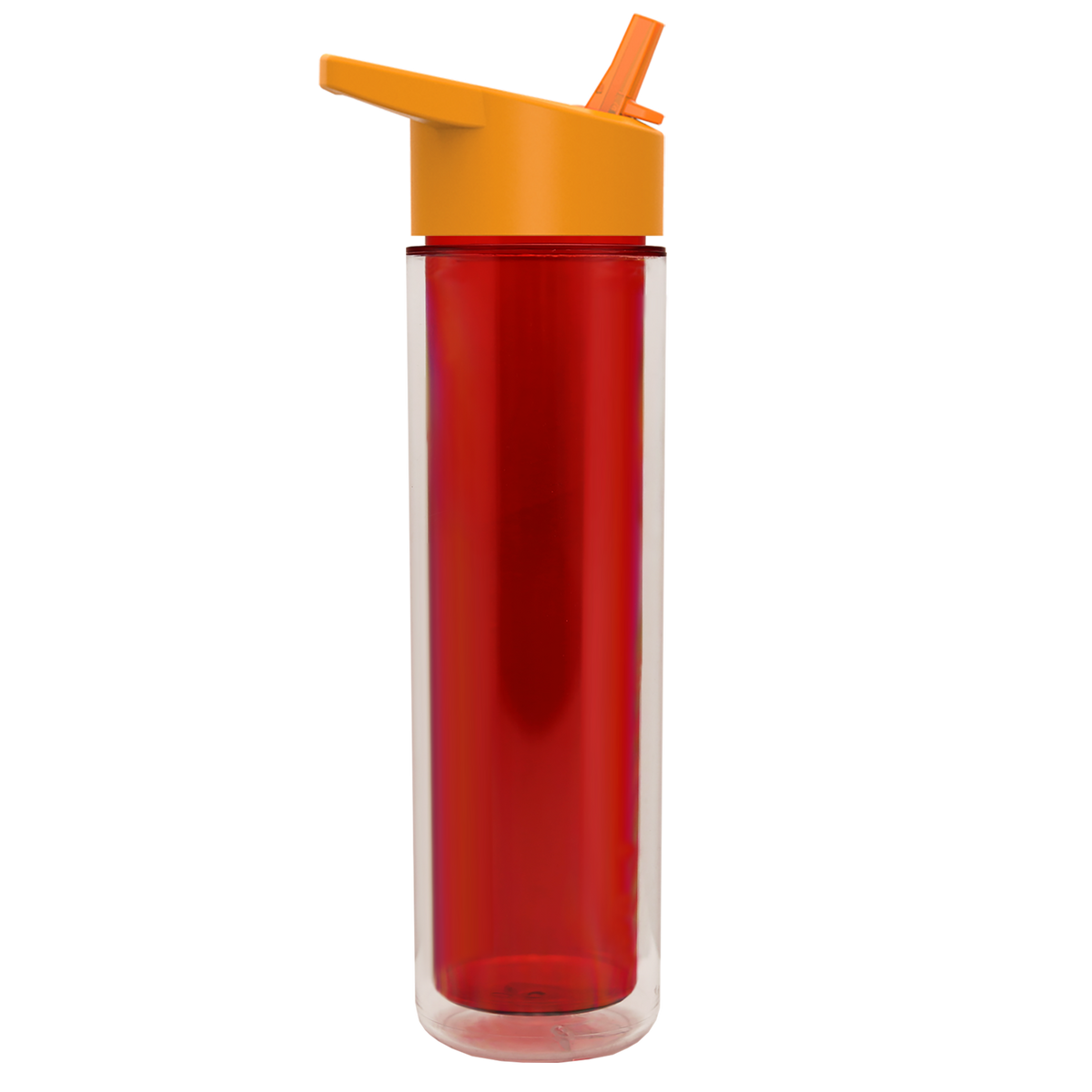 Custom logo Chiller Double-Wall Insulated Bottle with Flip-Straw Lid - 16 oz.