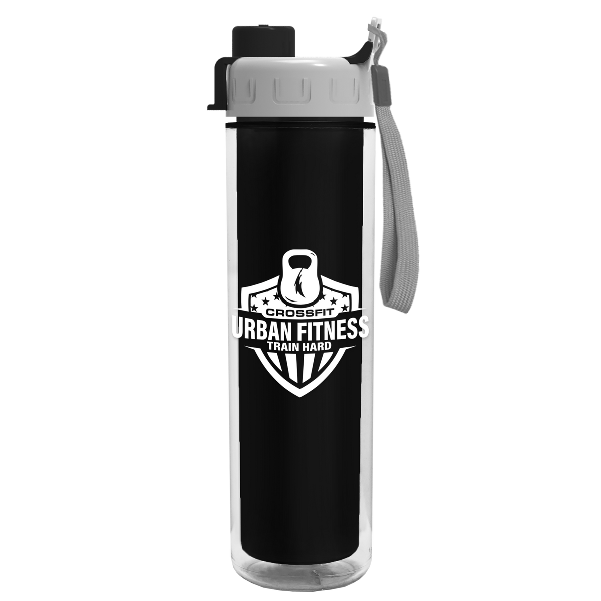 Custom logo Chiller Double-Wall Insulated Bottle with Quick-Snap Lid - 16 oz.