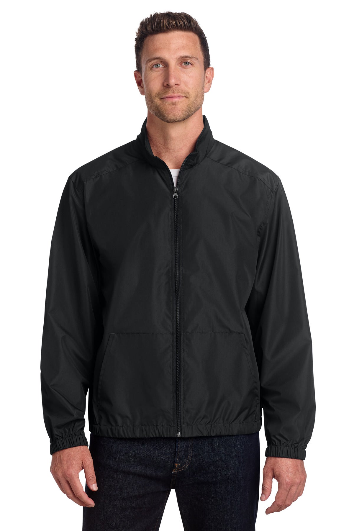 Custom logo Port Authority&reg; Essential Jacket. J305 in Black