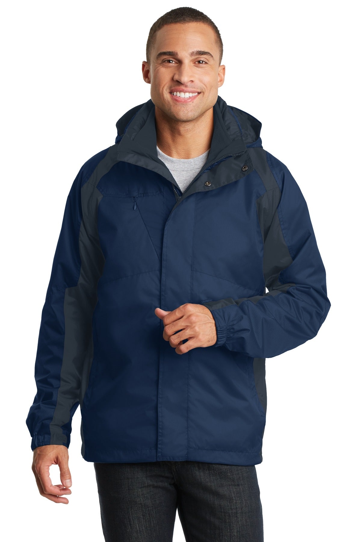 Custom logo Port Authority® Ranger 3-in-1 Jacket. J310 in Insignia Blue/ Navy Eclipse