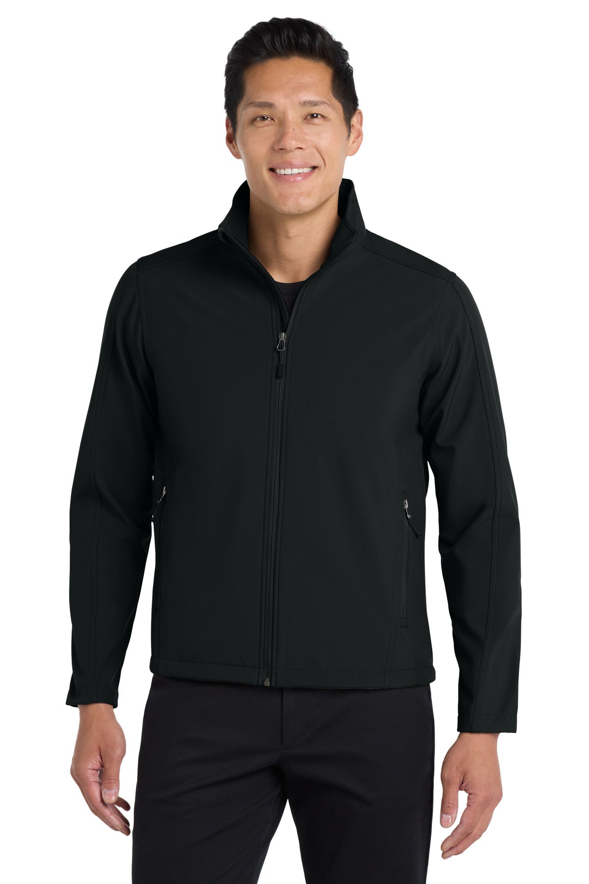 Custom logo Port Authority® Core Soft Shell Jacket. J317 in Black