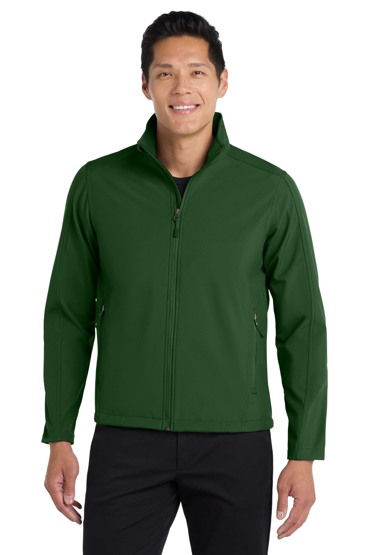 Custom logo Port Authority® Core Soft Shell Jacket. J317 in Forest Green