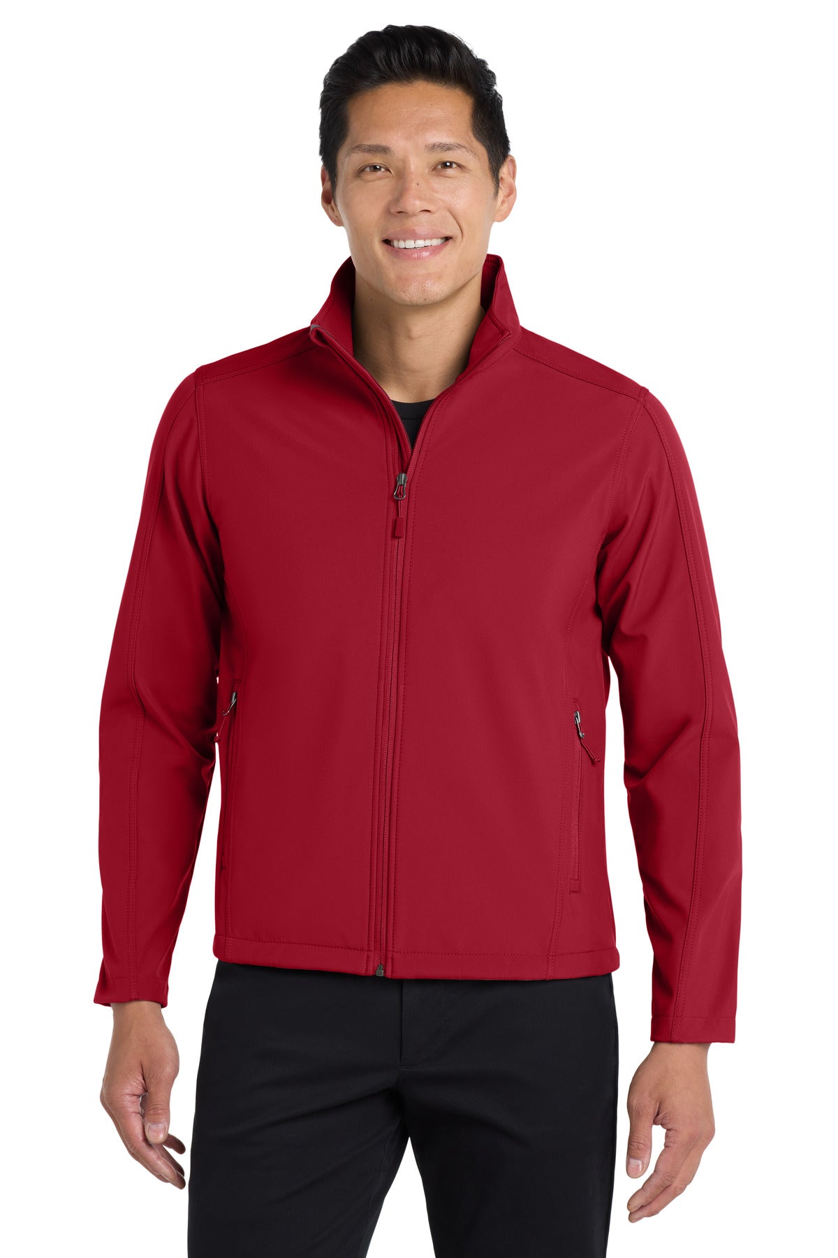 Custom logo Port Authority® Core Soft Shell Jacket. J317 in Rich Red