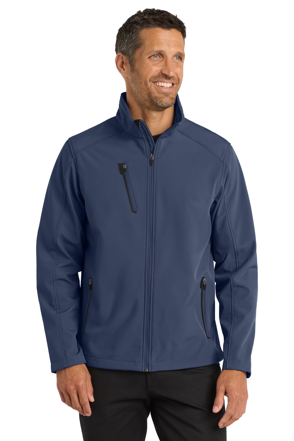 Custom logo Port Authority® Welded Soft Shell Jacket. J324 in Dress Blue Navy