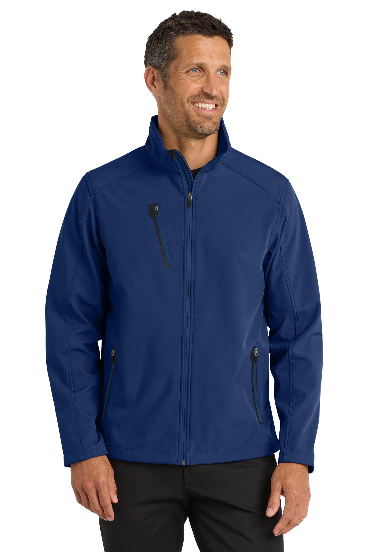 Custom logo Port Authority® Welded Soft Shell Jacket. J324 in Estate Blue