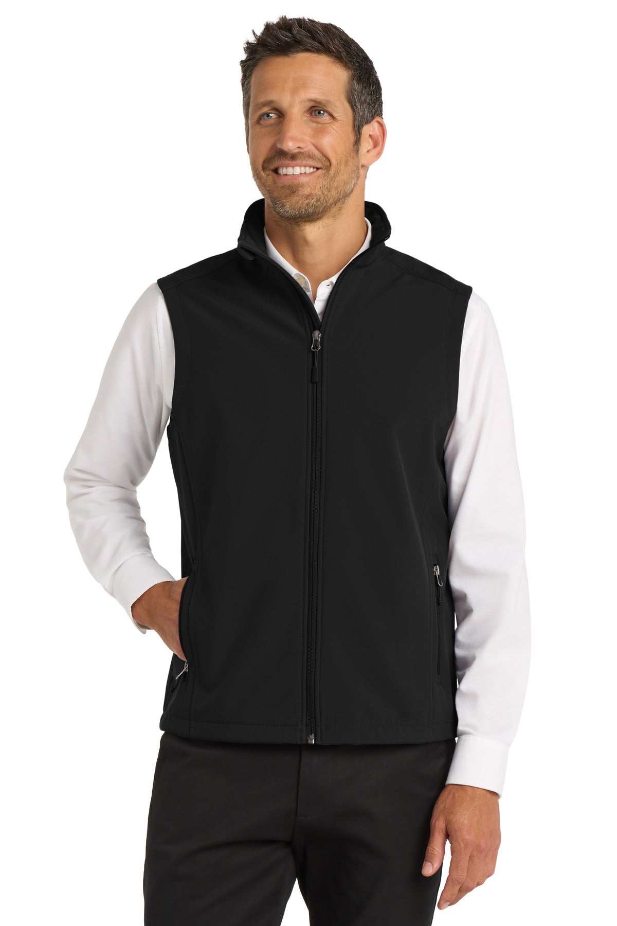Custom logo Port Authority® Core Soft Shell Vest. J325 in Black