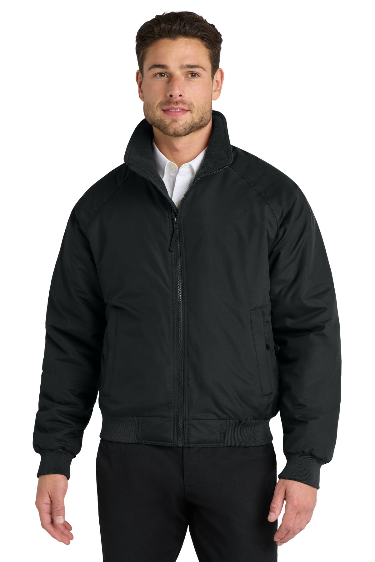 Custom logo Port Authority® Charger Jacket. J328 in True Black