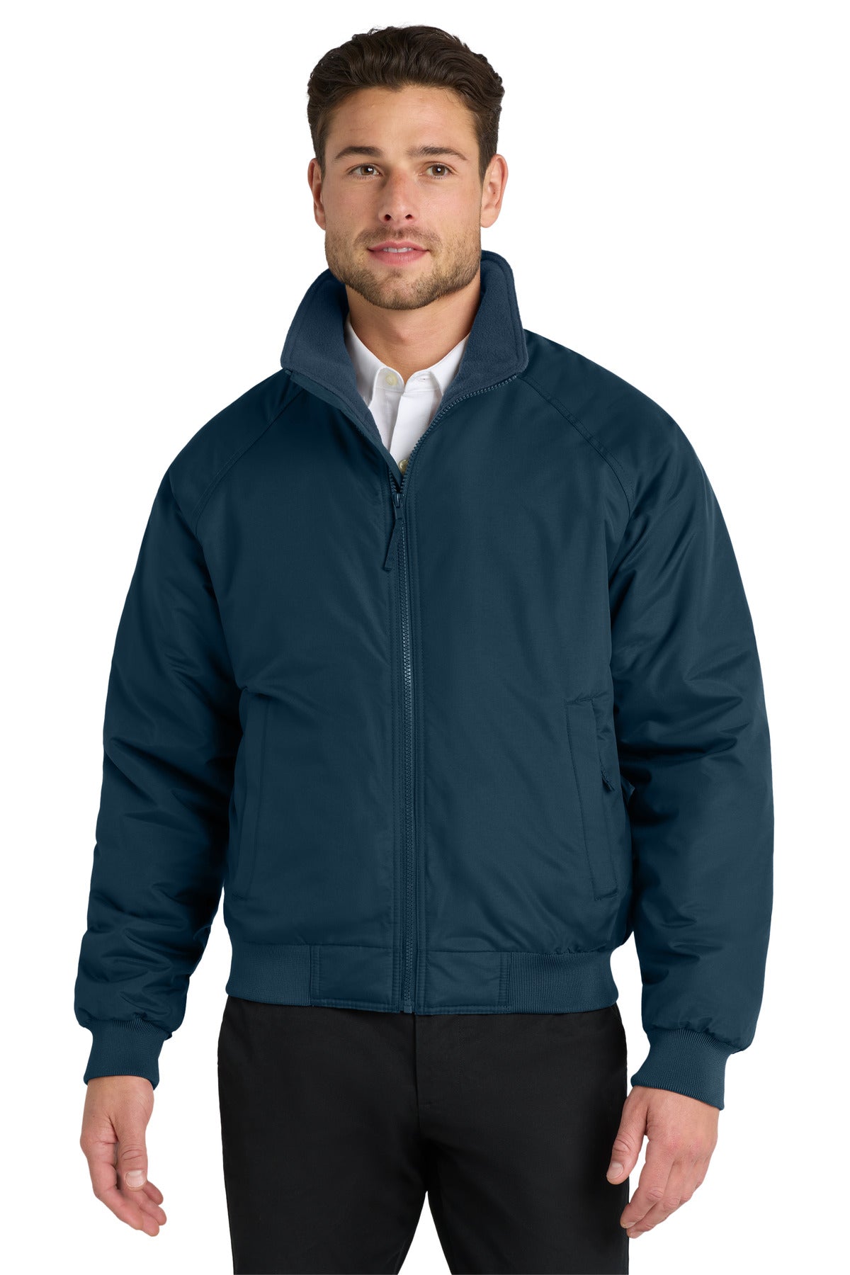 Custom logo Port Authority® Charger Jacket. J328 in True Navy