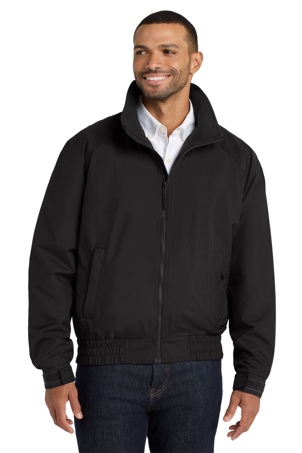 Custom logo Port Authority® Lightweight Charger Jacket. J329 in True Black