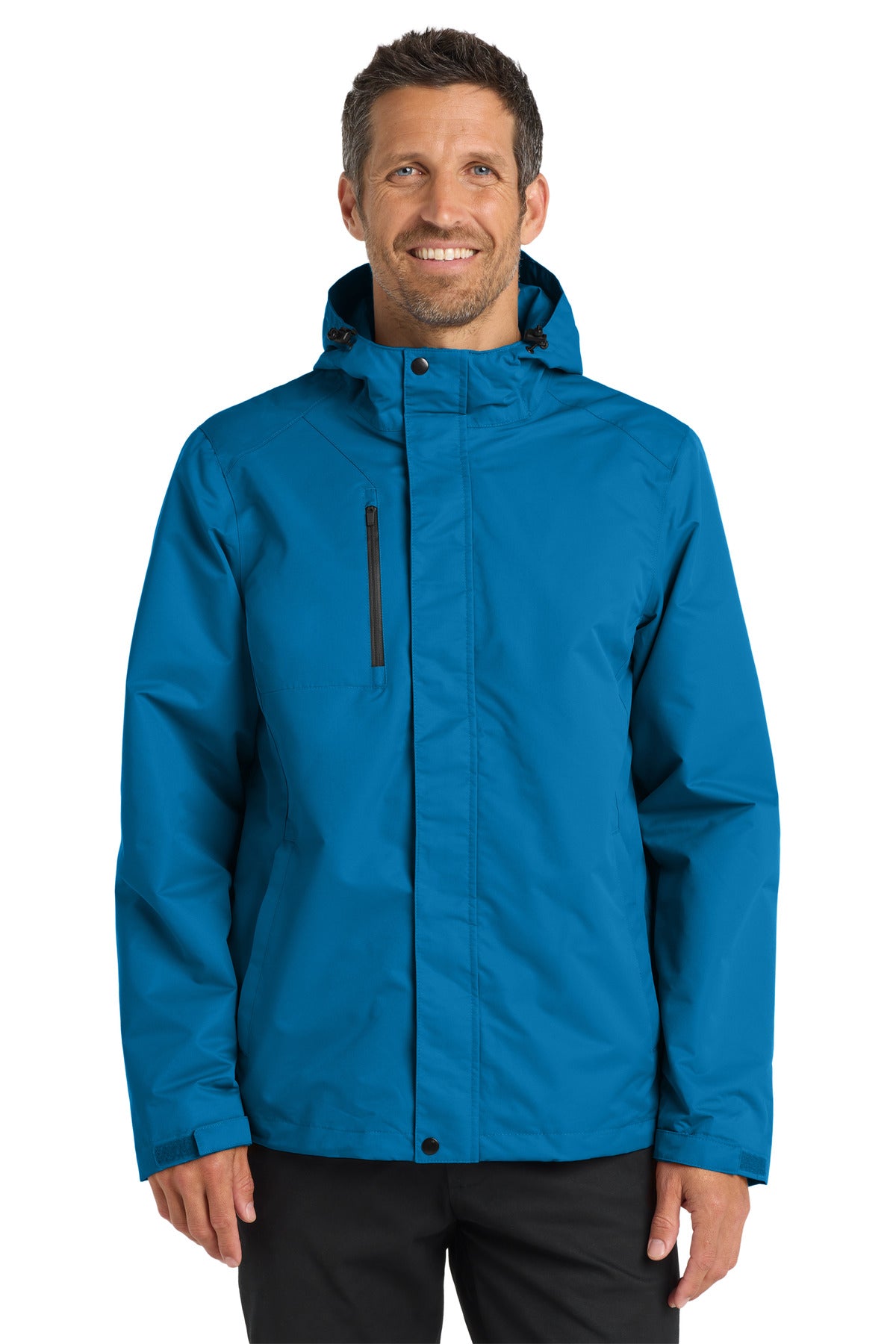 Custom logo Port Authority® All-Conditions Jacket. J331 in Direct Blue