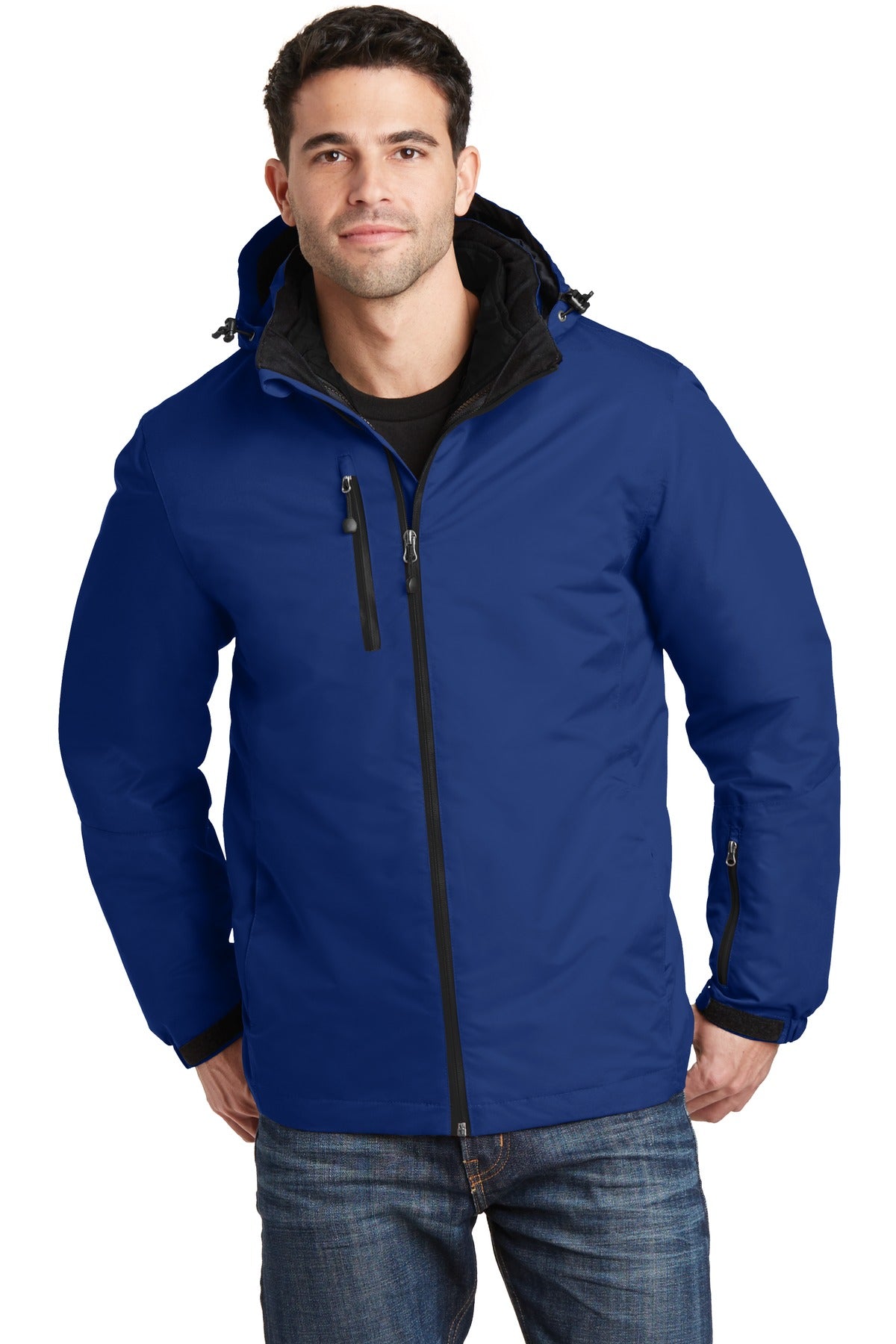 Custom logo Port Authority® Vortex Waterproof 3-in-1 Jacket. J332 in Night Sky Blue/ Black