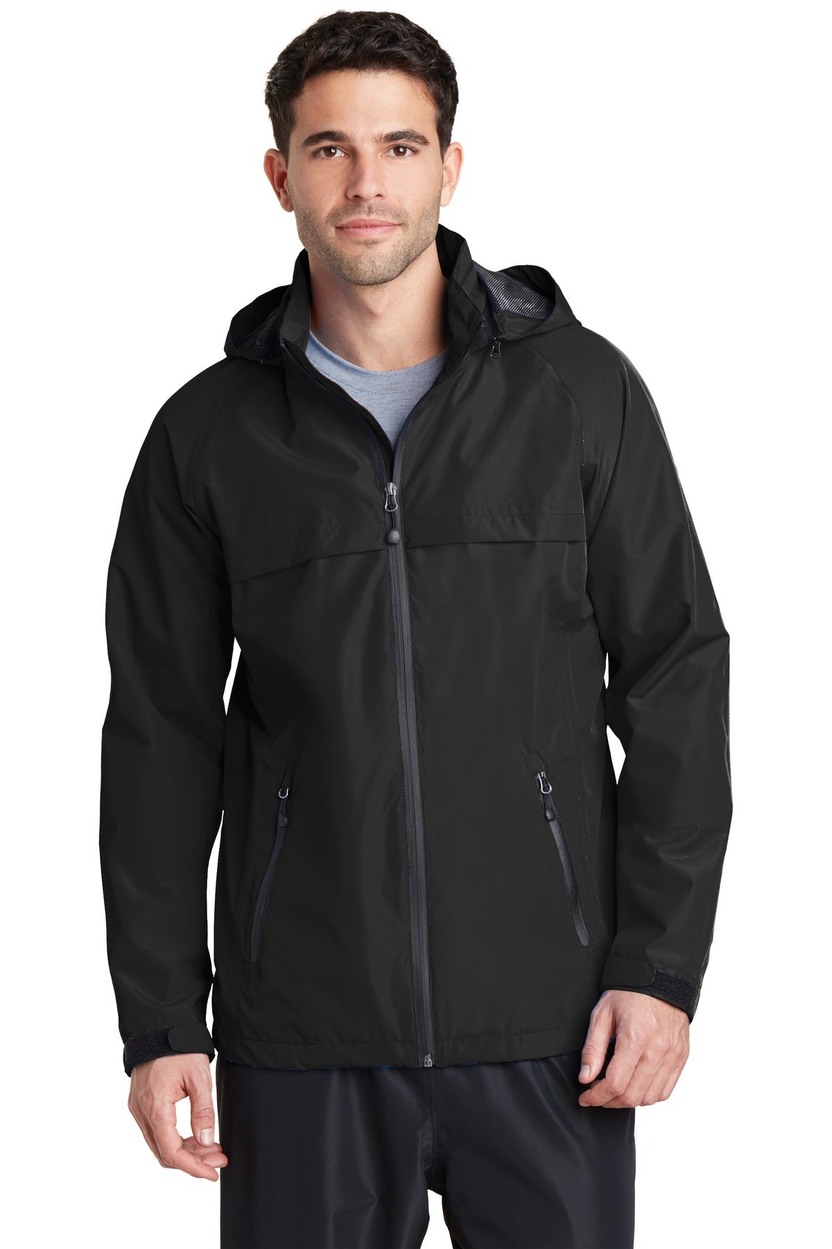 Custom logo Port Authority® Torrent Waterproof Jacket. J333 in Black
