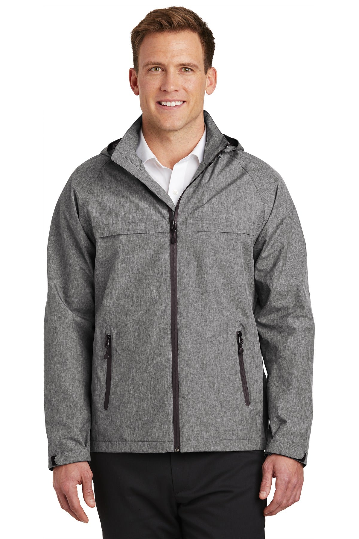 Custom logo Port Authority® Torrent Waterproof Jacket. J333 in Dark Grey Heather