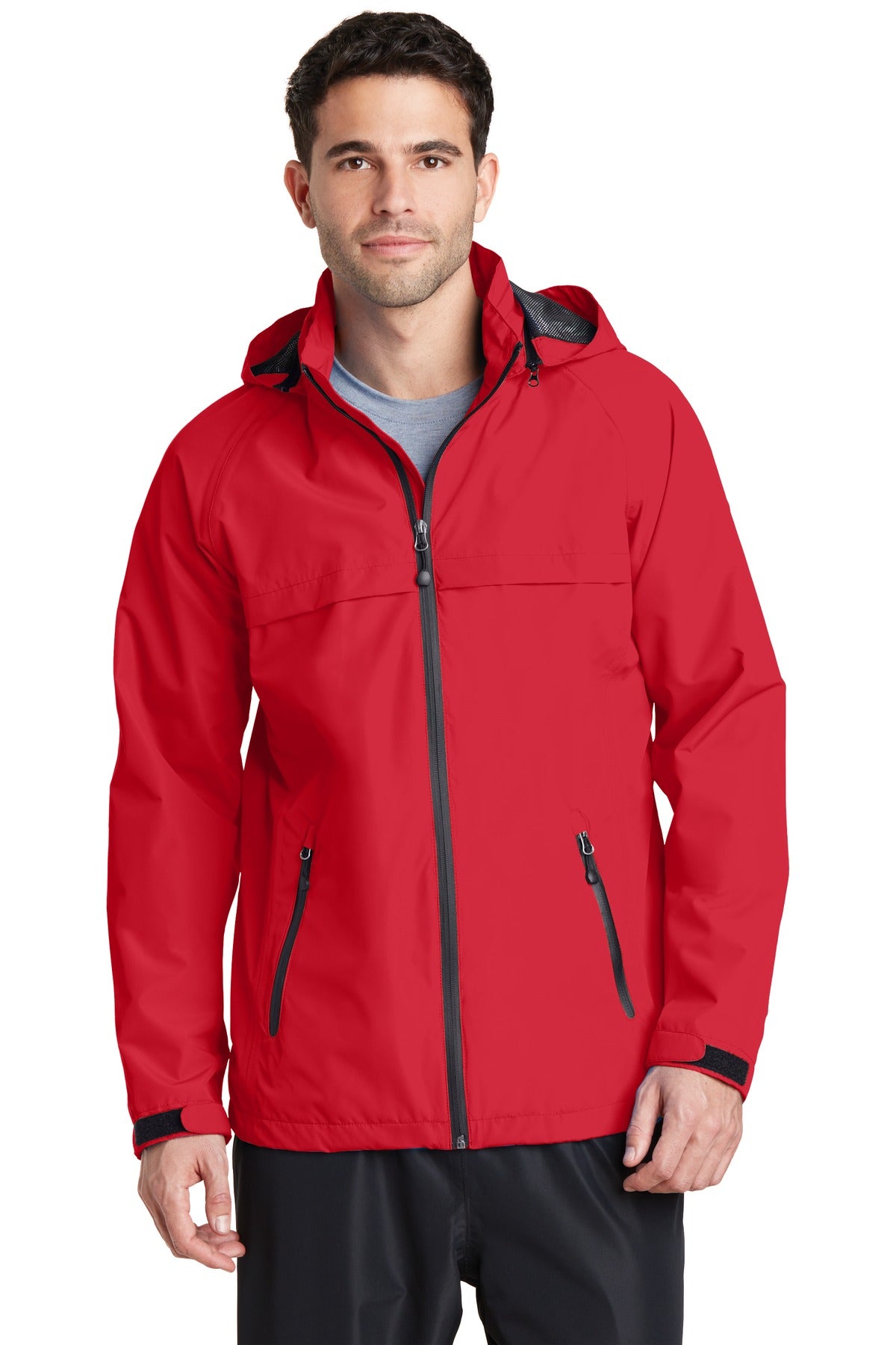 Custom logo Port Authority® Torrent Waterproof Jacket. J333 in Engine Red