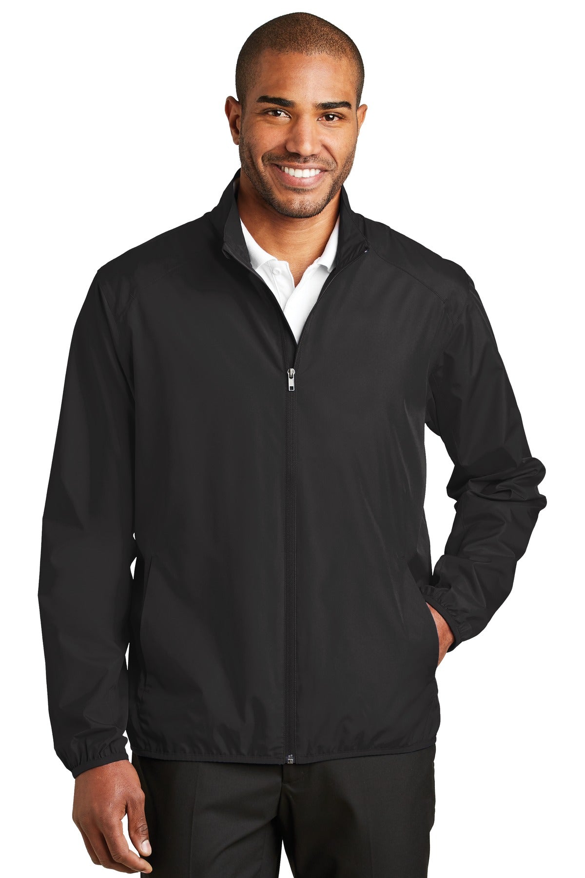 Custom logo Port Authority® Zephyr Full-Zip Jacket. J344 in Black