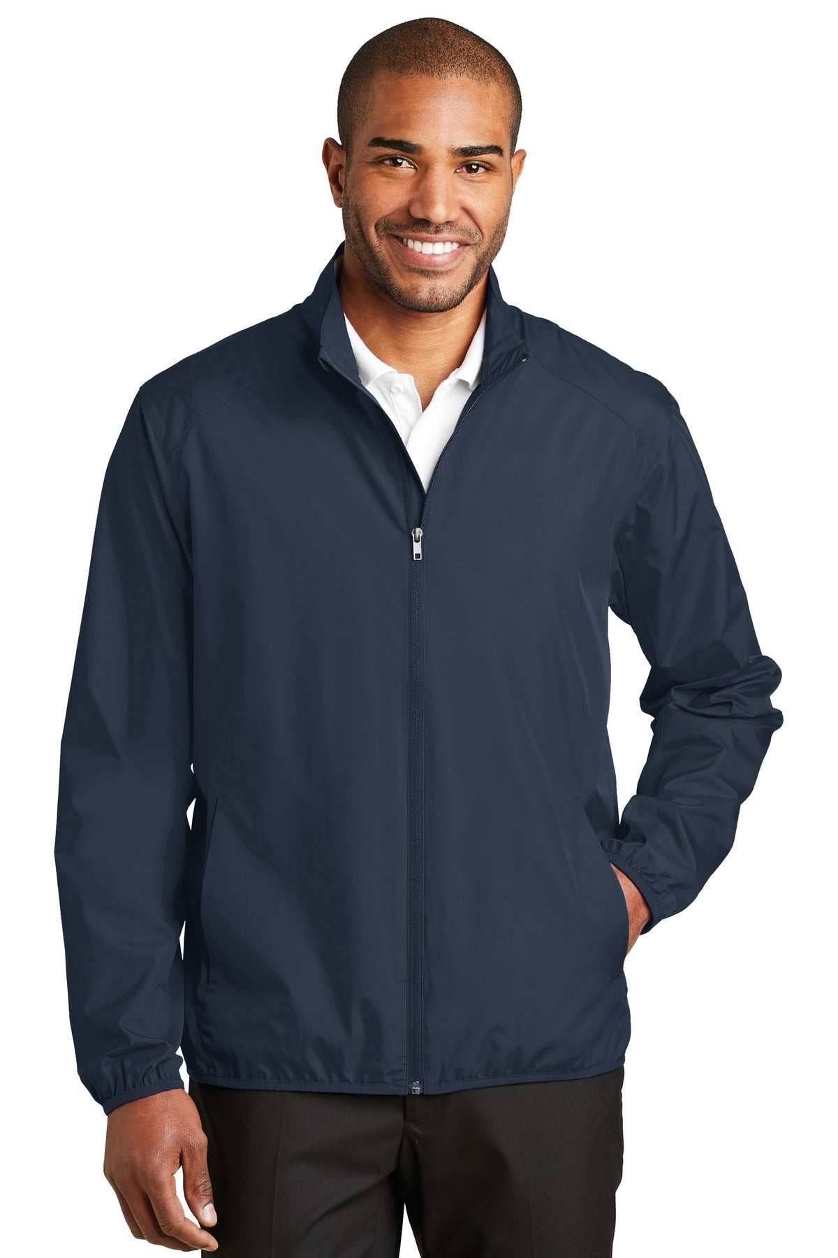 Custom logo Port Authority® Zephyr Full-Zip Jacket. J344 in Dress Blue Navy