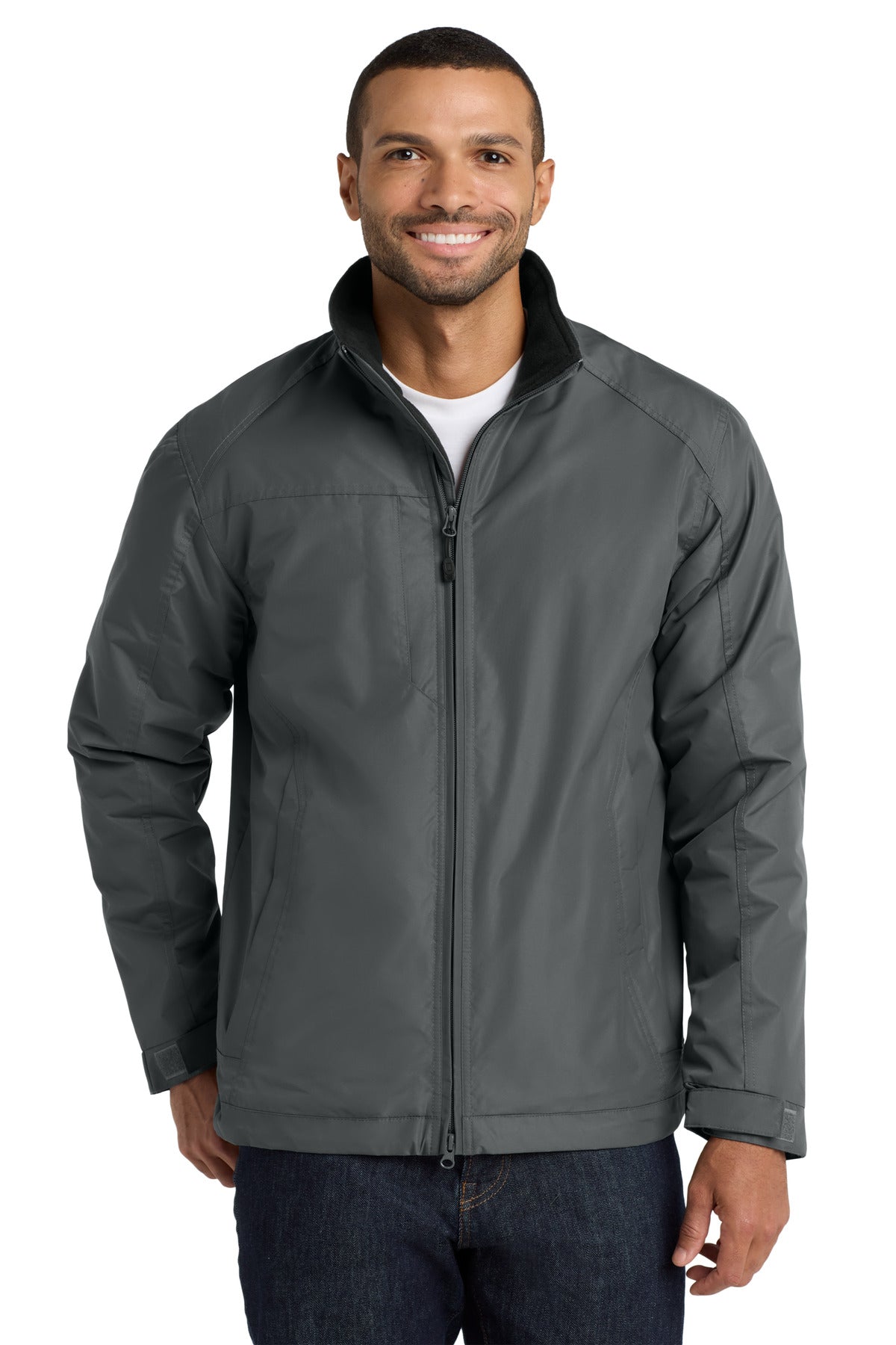 Custom logo Port Authority® Challenger™ II Jacket. J354 in Steel Grey/ True Black