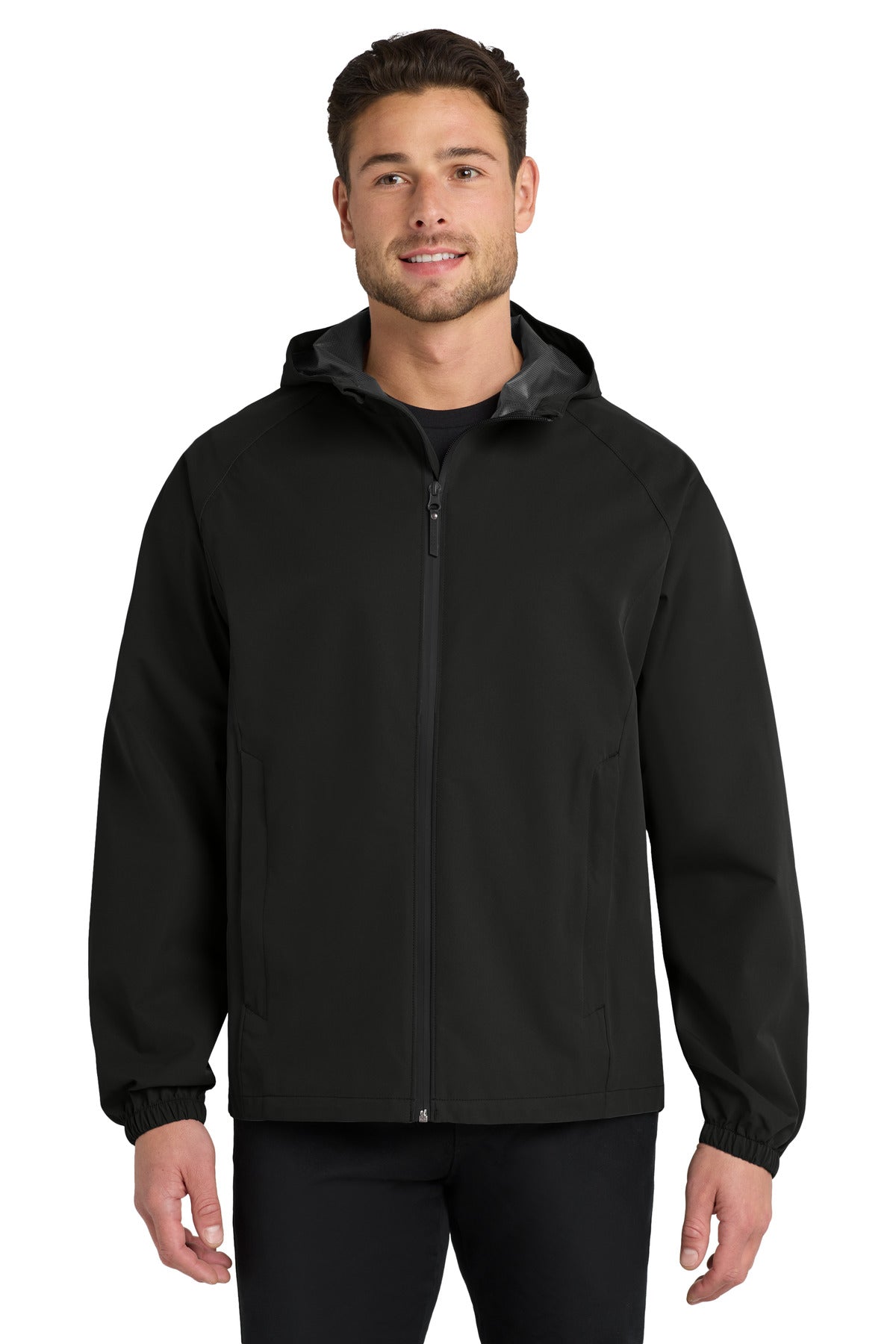 Custom logo Port Authority ® Essential Rain Jacket J407 in Deep Black