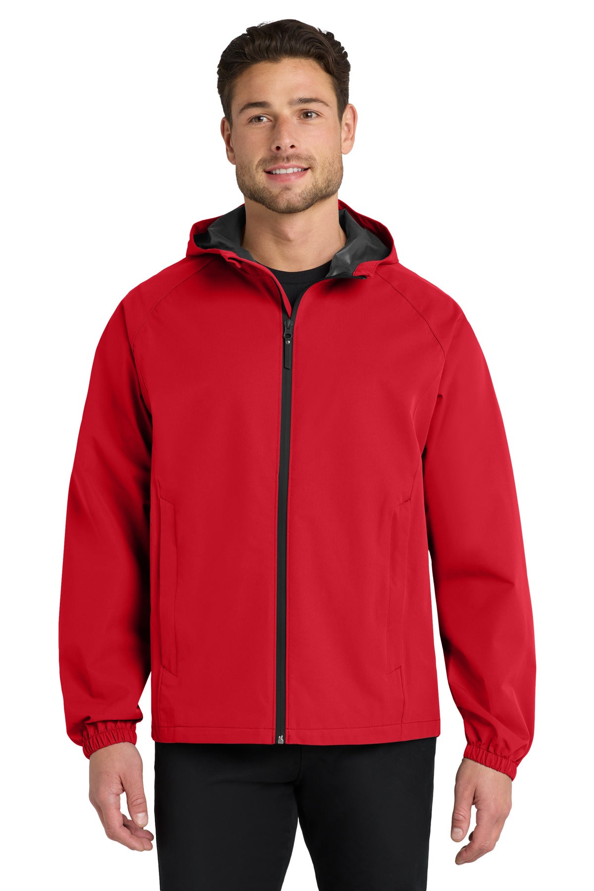 Custom logo Port Authority ® Essential Rain Jacket J407 in Deep Red
